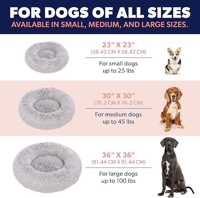 Active Pets Medium Pink Dog Bed for up to 45 lbs, Calming Orthopedic Pet Bedding for Anxiety Relief, Joint Support & Comfort, Washable Dog Furniture