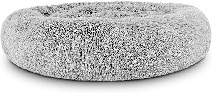 The Dog's Bed Replacement Cover ONLY for The Dog’s Bed Sound Sleep Donut Dog Bed, Silver Grey Fur XXL, Veterinary Approved