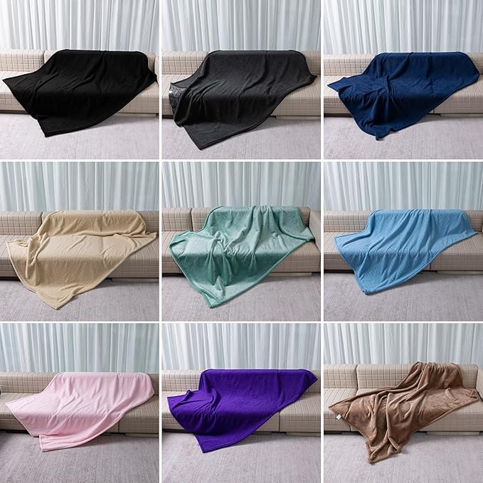 Navy Blue Dog Blanket for Pets Reversible Fluffy Pet Bed Cover Mats Waterproof Puppy Blankets Leakproof Sofa Couch Washable Cover Cat Pet Blanket for Warm-Navy Blue,M