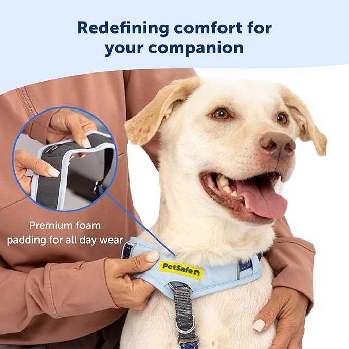 PetSafe Easy Walk Comfort No-Pull Dog Harness - Better Walk Training Harness - Full Body Padded Design - Durable Fabric - 5 Point Adjustable Fit - Everyday Leash Training - Black - Small/Medium