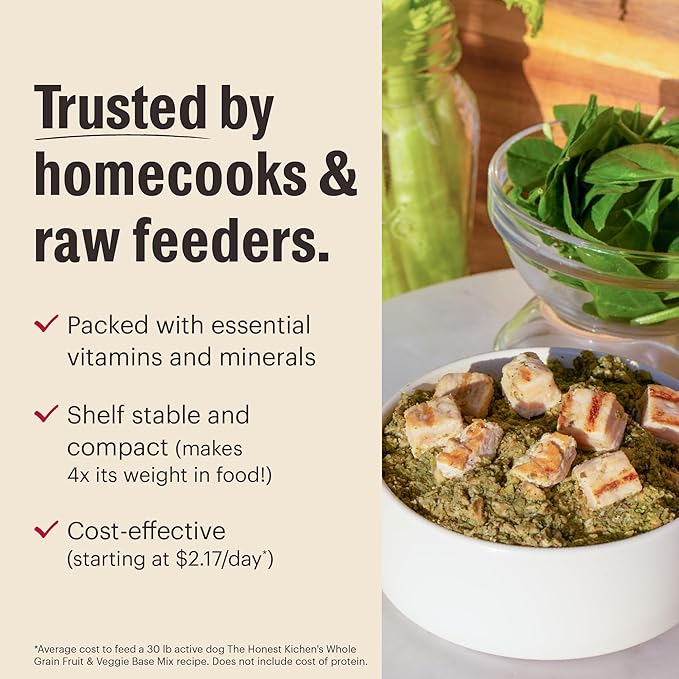 The Honest Kitchen Wholemade™ Dehydrated Grain Free Fruit & Veggie Base Mix Dog Food (Just Add Protein), 7 lb Box
