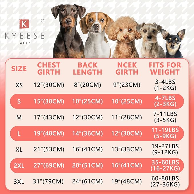 KYEESE Dog Christmas Sweater, Warm Turtleneck Dog Sweater for Small Dogs Boy Girl with Snowflake & Reindeer Pattern, Cozy Winter Doggie Knitwear with Leash Hole, Festive Holiday Outfit, Medium