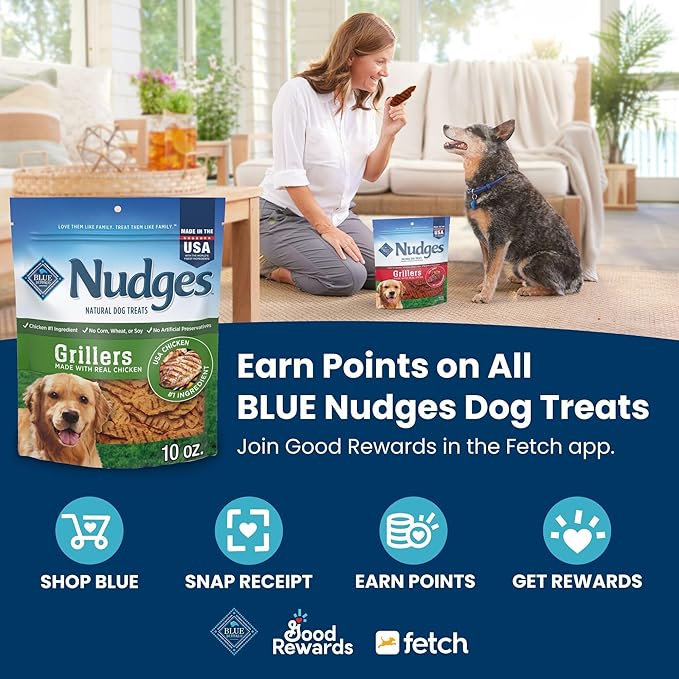 Blue Buffalo Nudges Grillers Natural Dog Treats Made with Real Chicken