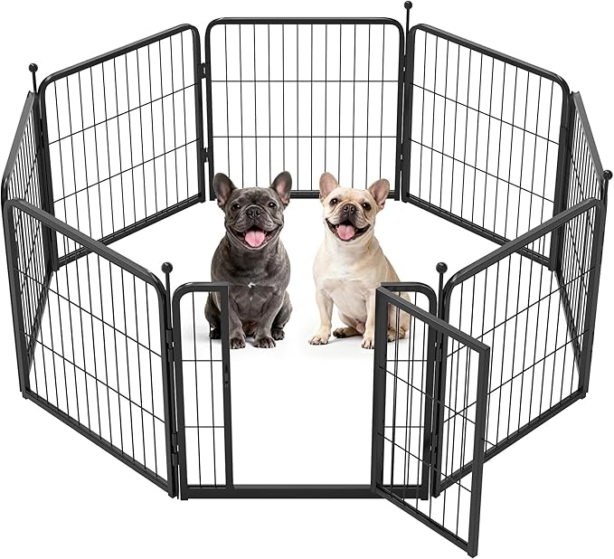 FXW Instant Unleashed Dog Playpen, Portable Pet Fence for Outdoor, RV Trips, and Camping, 24inch, 8 Panels for Puppy and Small Dogs│Patented