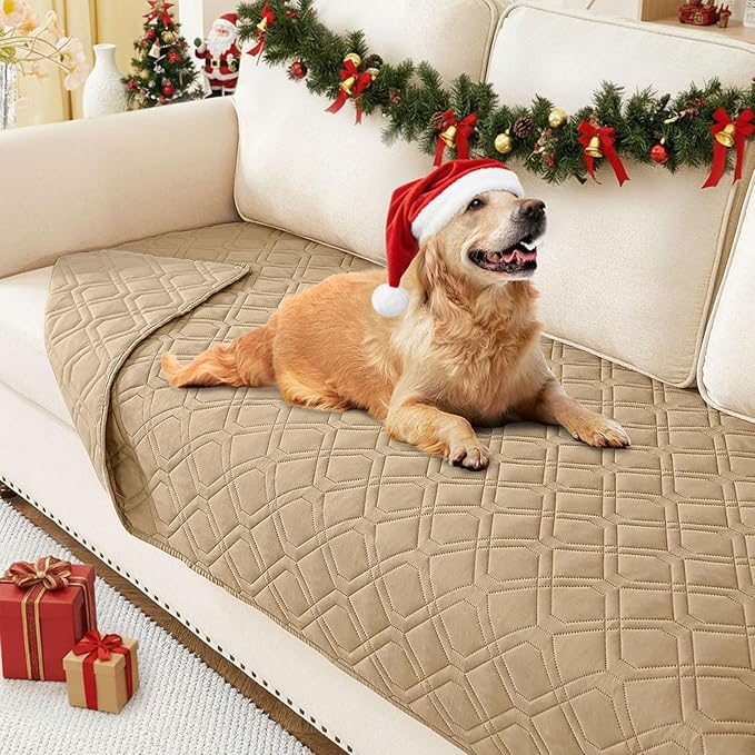 hyha Waterproof Dog Bed Blanket, Soft Pet Blankets, Waterproof Couch Cover for Dogs, Reversible Sofa Covers Washable for Furniture (30x70 Inch, Camel/Camel)