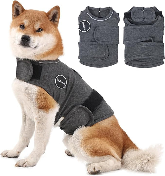 Dog Anxiety Jacket, Skin-Friendly Dog Calming Shirt - Dog Coat for Thunder, Fireworks, Vet Visits and Separation - Keep Pet Calm Without Medicine & Training, Dark Grey, XX-Large