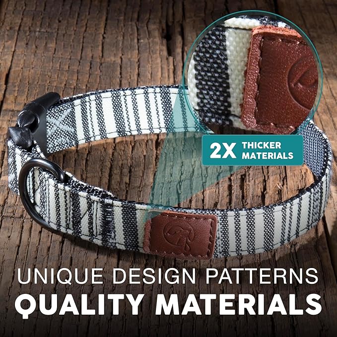 Embark Adventure Dog Collar – Stylish & Durable Nylon Dog Collars for Small Dogs, Comfortable Pet Collar, Small Dog Collars for Male & Female Dogs with Strong Buckles. Adjustable Small Dog Collars