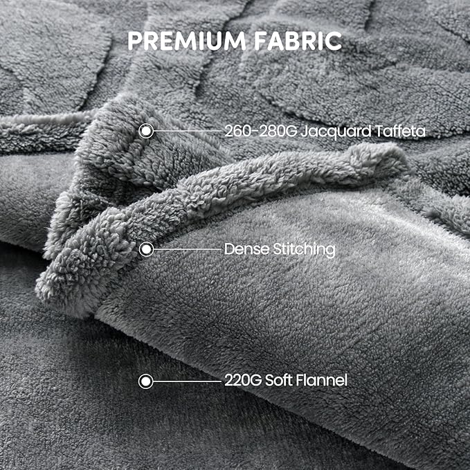 Waterproof Dog Blanket for Couch Bed– Double-Sided Washable Cat Puppy Blanket, Pet Throw Soft, Warm, Durable, Protective Furniture Cover, Grey XL(80×60)"