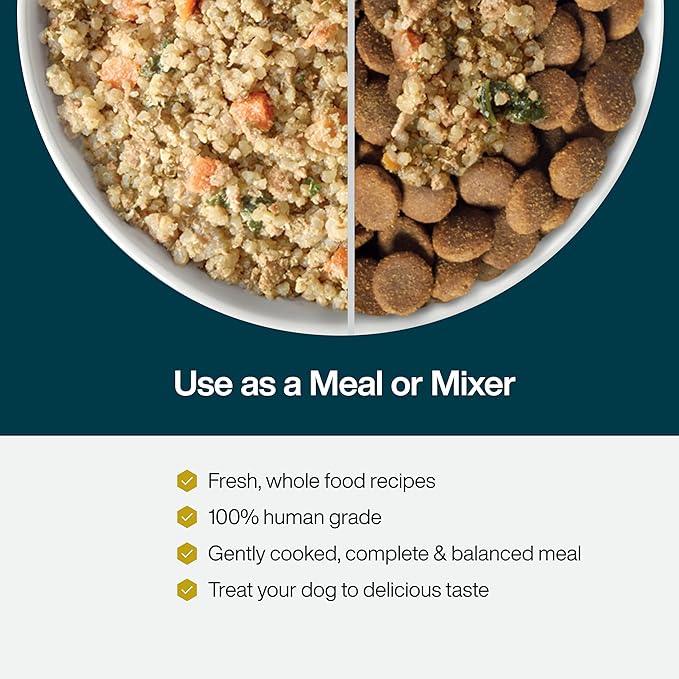 JustFoodForDogs Frozen Fresh Dog Food for Sensitive Skin & Allergies, Joint Health, Complete Meal or Topper, Joint & Skin Support Human Grade Dog Food Recipe, 72 oz (Pack of 7)