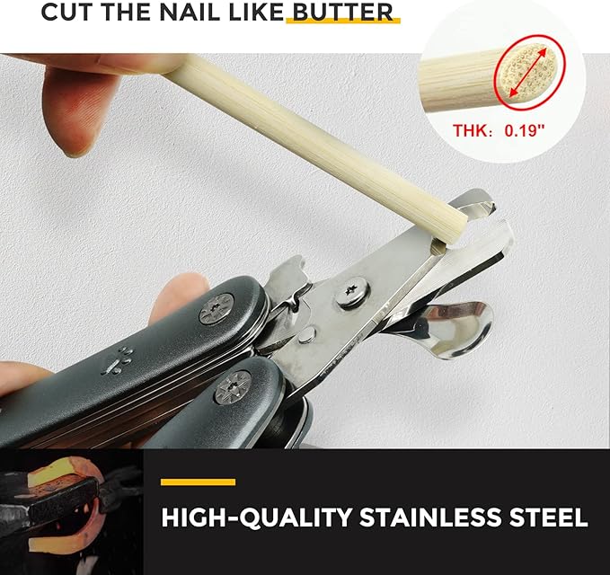 2025 Silent Design Nail Trimmer for Anxiety Sensitive Dogs, Sharp Blade Cut Thick Nail Smoothly, 3 in 1 Compact Build-in Nail File & Comb, Heavy Duty Manual Professional Dog Nail Clipper