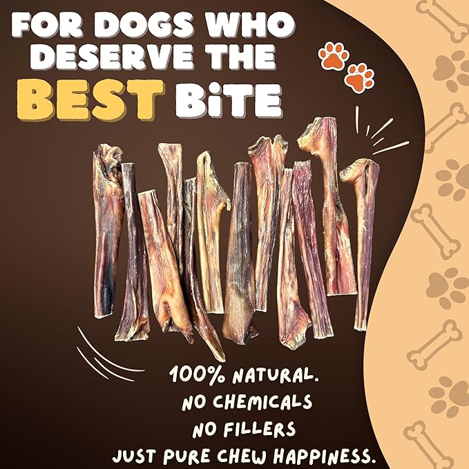 Woofley's - Esophagus Stick (50 Count)- Gullet Sticks for Dogs - Safe Jerky Dog Chews -Easily Digestible Dog Jerky Bully Sticks