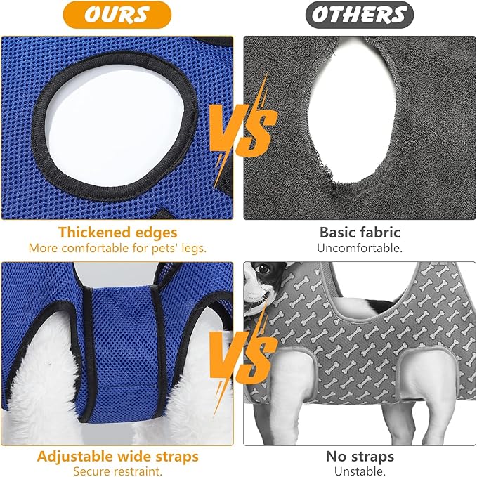 Dog Grooming Hammock for Nail Trimming, Pet Grooming Sling Harness Kit, Safe Dog Restraint Hammock for Cats and Small Dogs, Home Grooming Supplies
