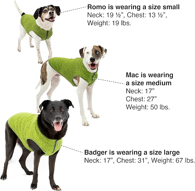 Kurgo Core Dog Sweater, Knit Dog Sweater With Fleece Lining, Cold Weather Pet Jacket, Zipper Opening for Harness, Adjustable Neck, Year-Round Sweater for Small Dogs (Heather Orange, X-Small)