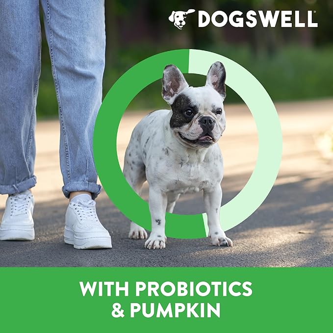 DOGSWELL Gut Health Meaty Jerky Dog Treats, Lamb, 10 oz. Pouch