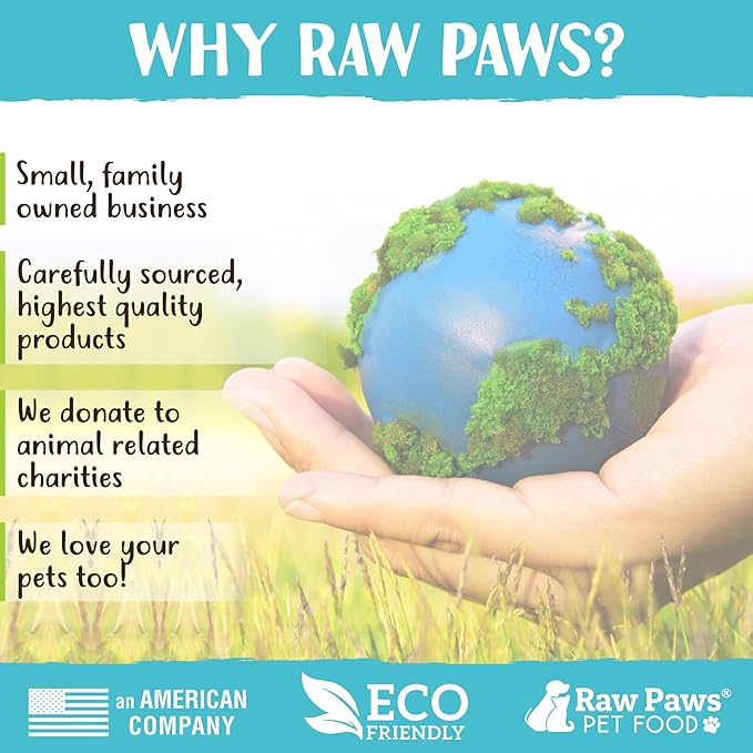 Raw Paws Signature Blend Pet Food for Dogs & Cats - Beef & Wild-Caught Mackerel Recipe, 1-lb Rolls (20 Pack) - Freshly Made in USA Natural Beef Fish Dog Food - Mackerel for Dogs, Raw Cat Food