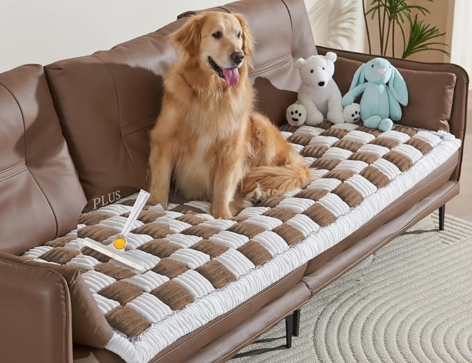 Couch Cushion Cover for dogs Sofa Cover Washable Pet Love Seat Couch Covers for Sofa Slipcovers Couch Protector Blanket for Dog Sofa Cushion Covers for Pet Washable Pad Dark Brown 70x210cm/27.6x82.7in