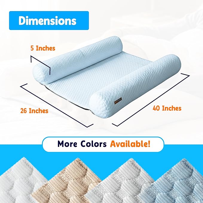 DenMate Dog Bed Co Sleeper: The First On-Bed DogBed for Your Pet. Perfect for Large/Medium Size Dogs; Helps Stabilizes Nighttime Movement to Help Improve Dog & Owners Sleep, Machine Washable.