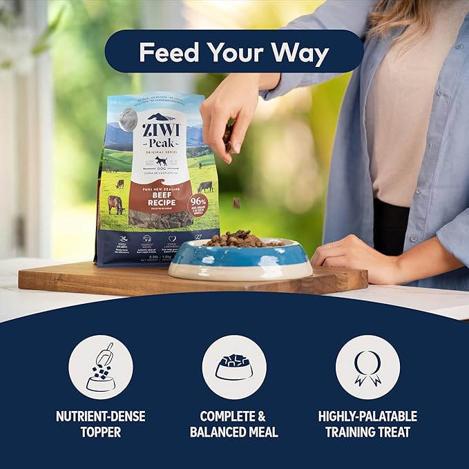 ZIWI Peak Air-Dried Dog Food, Beef | High Protein | Grain Free | Limited Ingredient | Pack of 2
