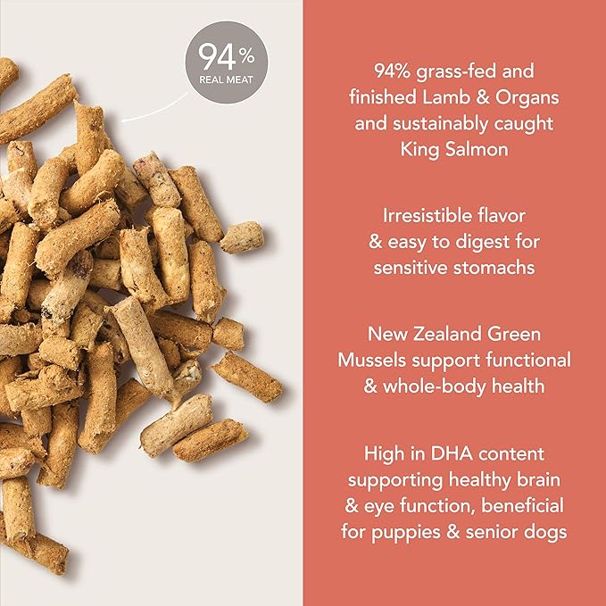K9 Natural - Grain Free Freeze Dried Dog Food - Lamb & Salmon, 4lb