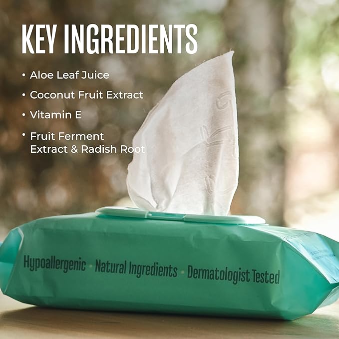 WagWell Daily Cleansing Dog Wipes – Vet-Approved, All Natural, Dermatologist Tested, Microbiome-Friendly – Head-to-Tail (Avoid Eye Area), Helps Reduce Odor – No Added Fragrance, 50 Count