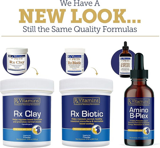 Rx Vitamins Essentials for Dogs - Daily Vitamins & Minerals - with Blue Spirulina, Kelp Powder, and Milk Thistle - Complete Canine Vitamins and Essential Minerals Powder - 8 oz