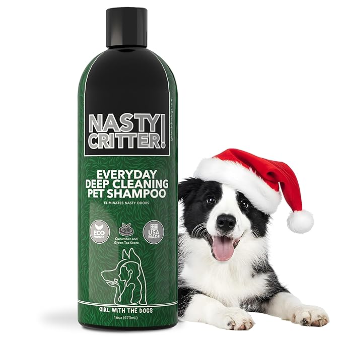Nasty Critter! by Girl With The Dogs - Made in USA - Deep Clean Everyday Dog Shampoo for 8 Weeks+ (16 Oz)