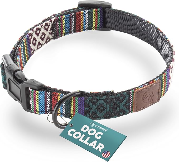 Embark Urban Dog Collar – Stylish & Durable Nylon Collar for Medium Dogs, Comfortable & Adjustable Pet Collar for Medium Sized Dog with Strong Buckles