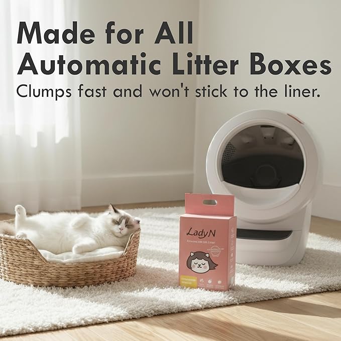 Lady N Granular Tofu Cat Litter Yosemite Scent, Mini-Pellet Compatible with Automatic Self-Cleaning Cat Litter Box, Premium Clumping, Low Dust, Probiotic Odor Control 9lb