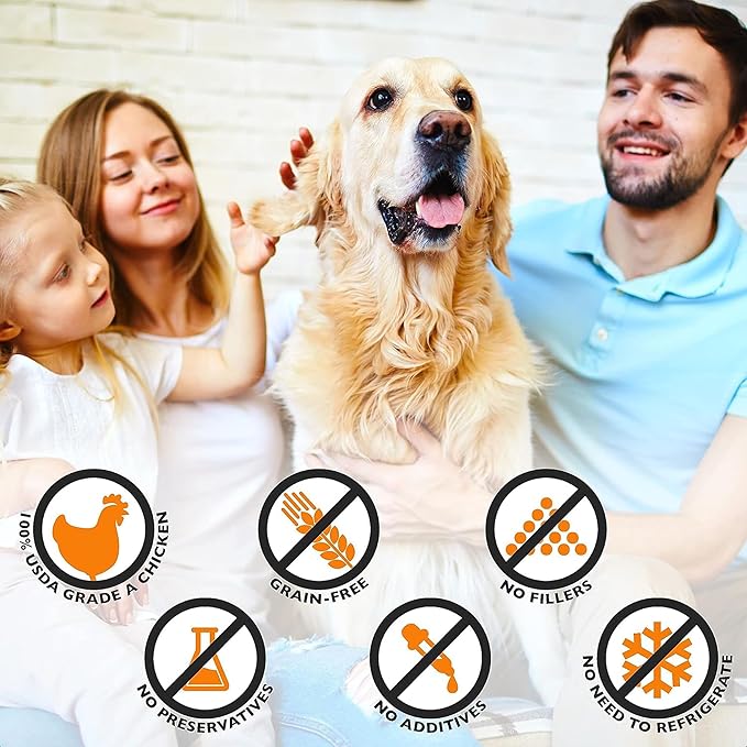 Emmy's Best EBPP Chicken Jerky Dog Treats Made in USA - 100% Natural Jerky Treats Made with Real Chicken for Medium Dogs, Large and Small Dogs - 4oz Bag