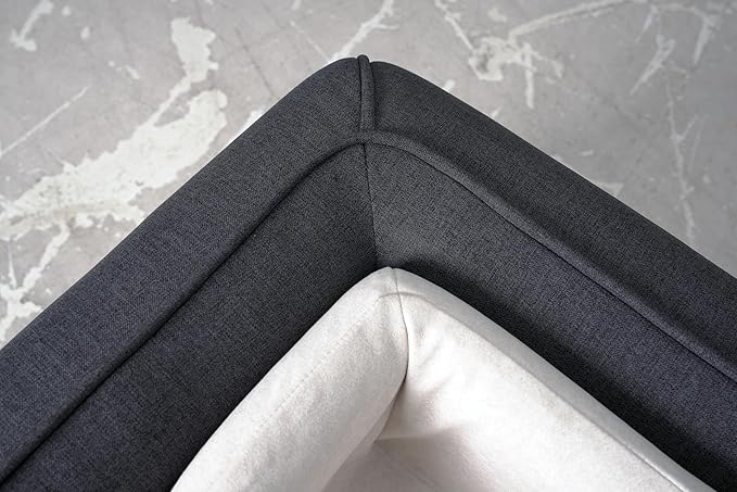 Modern high-Rise Dog Sofas are Designed for Small and Medium-Sized Pets, They are Plush Sofa beds for Cats and Small and Medium-Sized Dogs, and are Indoor pet Furniture(Grey)
