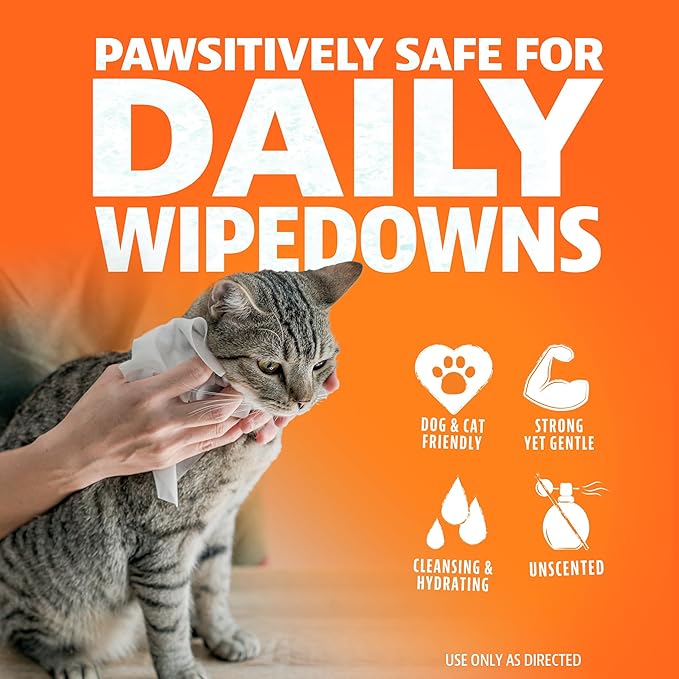 ANGRY ORANGE Pet Care Bundle – Unscented Grooming Wipes (80 Count) + 2oz Pet Odor Eliminator (2 Pack)