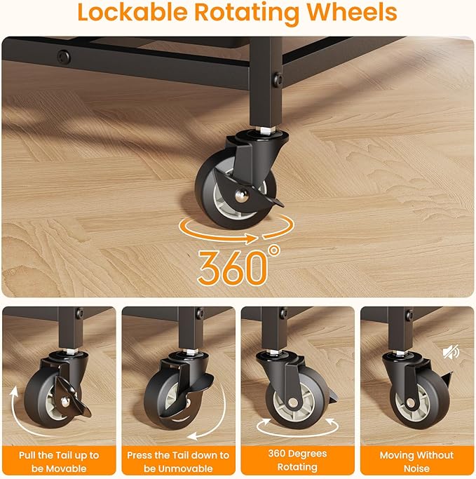 Dog Crate Furniture for Small Dogs, 31 Inch Indoor Puppy Kennel, Wooden Pet Cage Decorative Corner End Table with Caster Wheels & Removable Tray, Greige