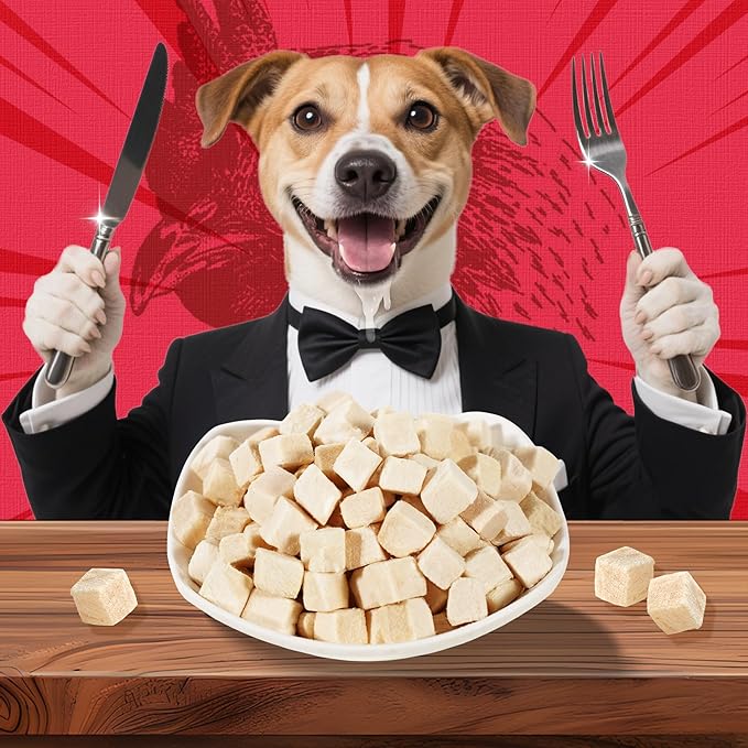 Just Try 7.04 oz Freeze Dried Chicken Cat & Dog Treats Food Topper Raw Single Ingredient High Protein Grain Free Healthy Dog Training Treats