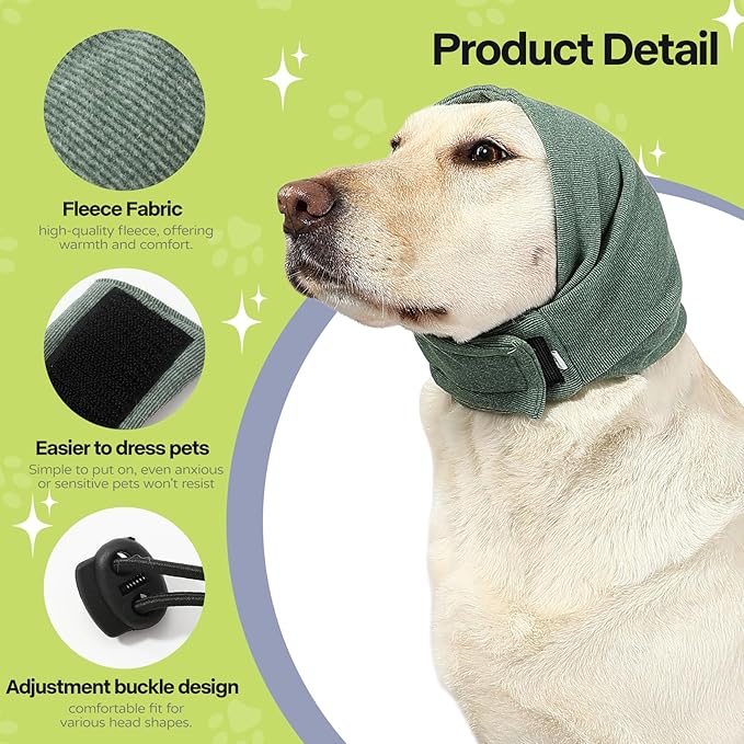 Dog Reducing Noise Hoodie, Ear Covers for Bath, Thunderstorms, Dog Anxiety Relief Hoodie