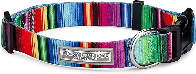 Lucky Love Dog - Adjustable Dog Collar with Easy Click Buckle for Small to Large Dogs, Durable, & Comfortable for Male & Female Dogs, Pet Collar for Puppies & Adult Ones - Nacho, Medium