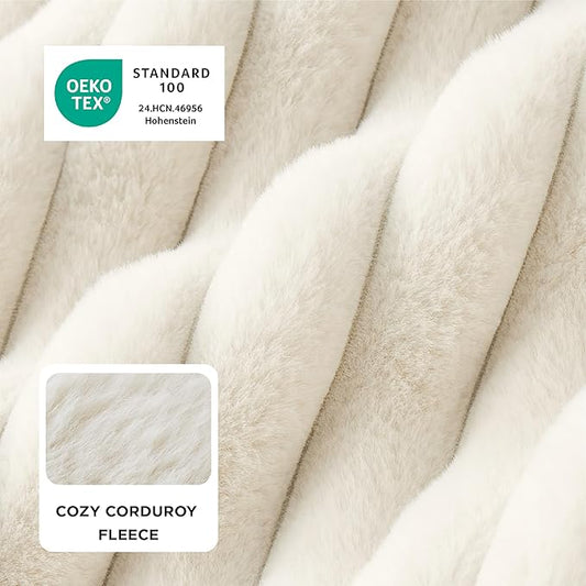 Bedsure Orthopedic Dog Bed for Small Dogs, Waterproof Memory Foam Small Pet Beds with Sides, Non-Slip Bottom and Egg-Crate Foam Medium Dog Couch Sofa with Washable Removable Corduroy Cover, Cream