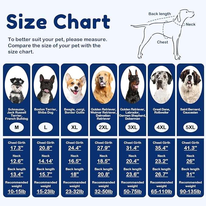 Large Dog Sweater - Turtleneck Thick Warm Doggie Christmas Sweater for Girl or Boy Dogs (Blue L)