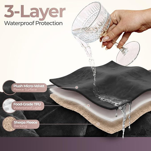 Sacred Weapon Waterproof Blanket – Bed Blanket for Cozy Moments – Bed Blankets Soft & Hypoallergenic – Leakproof & Cooling for Beds, Couch & Pet Use – Large Size 80"x80"