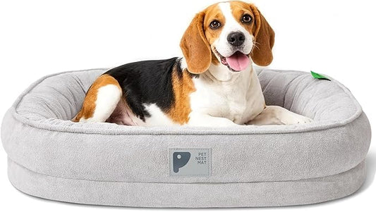 Orthopedic Dog Bed for Medium Dog,Washable with Removable Cover&Non-Slip Bottom Couch Bed with Four-Sided Cushions Grey M
