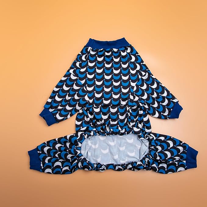 LovinPet Jammies for Large Dogs - Anti Licking & Anxiety Calming Dog Shirt, Lightweight Stretchy Summertime Print, Pitbull Shirt, Large Dogs Onesie, Pitbull Clothes, Dog Costume for Parties, Black 3XL