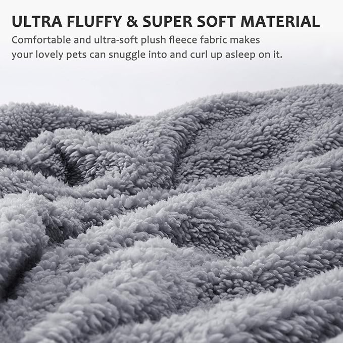 Dog Blankets for Large Dogs, Super Soft Warm Sherpa Fleece Plush Doggie Blankets and Throws for Small Medium Puppy Doggy Pet Cats，50x60 inches