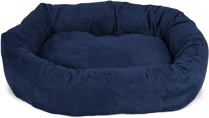 Majestic Pet Villa 32 Inch Shredded Memory Foam Dog Bed for Medium Sized Dog 32x23x7 Inch–Orthopedic Pet Bed - Washable Medium Puppy Mat with Head Support-Pearl