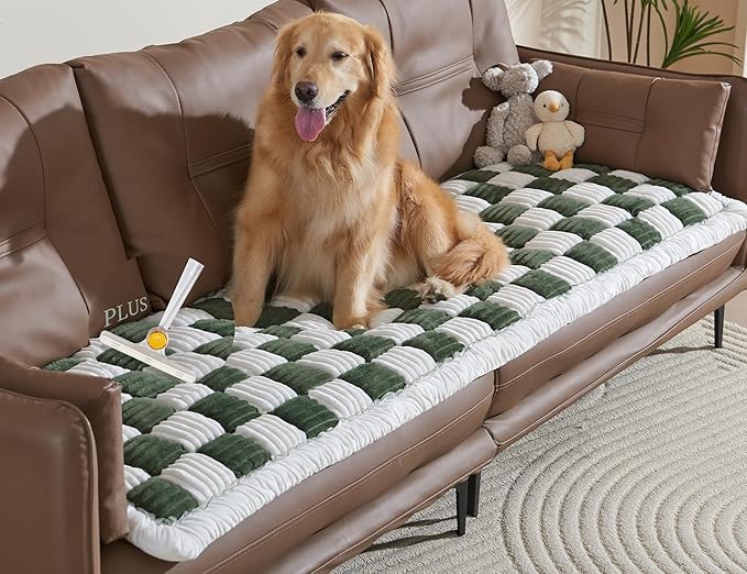 Couch Cushion Cover for dogs Sofa Cover Washable Pet Love Seat Couch Covers for Sofa Slipcovers Couch Protector Blanket for Dogs Sofa Cushion Covers for Pets Washable Pad Green 70x210cm/27.6x82.7in