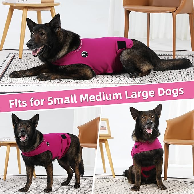 Dog Anxiety Jacket, Skin-Friendly Dog Calming Shirt - Dog Coat for Thunder, Fireworks, Vet Visits and Separation - Keep Pet Calm Without Medicine & Training, Army Green, Small