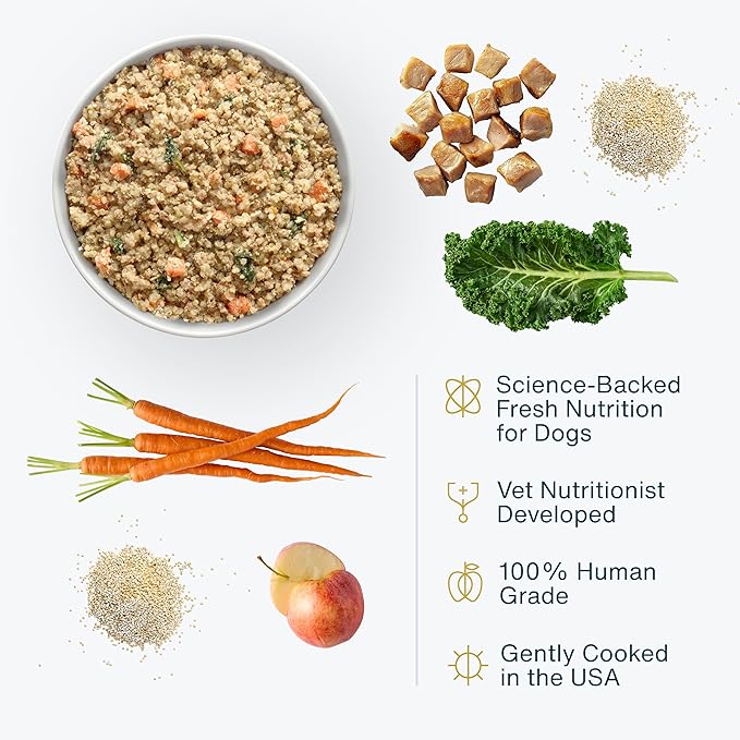 JustFoodForDogs Frozen Fresh Dog Food for Sensitive Skin & Allergies, Joint Health, Complete Meal or Human Grade Dog Food Topper, Joint & Skin Support, 18 oz (Pack of 21)