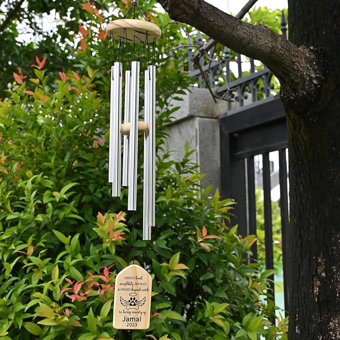Personalized Pet Memorial Wind Chimes, Pet Loss Gifts, Pet Memorial Gifts, Bereavement Gifts for Loss of Pet, Pet Remembrance Gifts, Loss of Pet Sympathy Gift, in Memory of Dog Cat