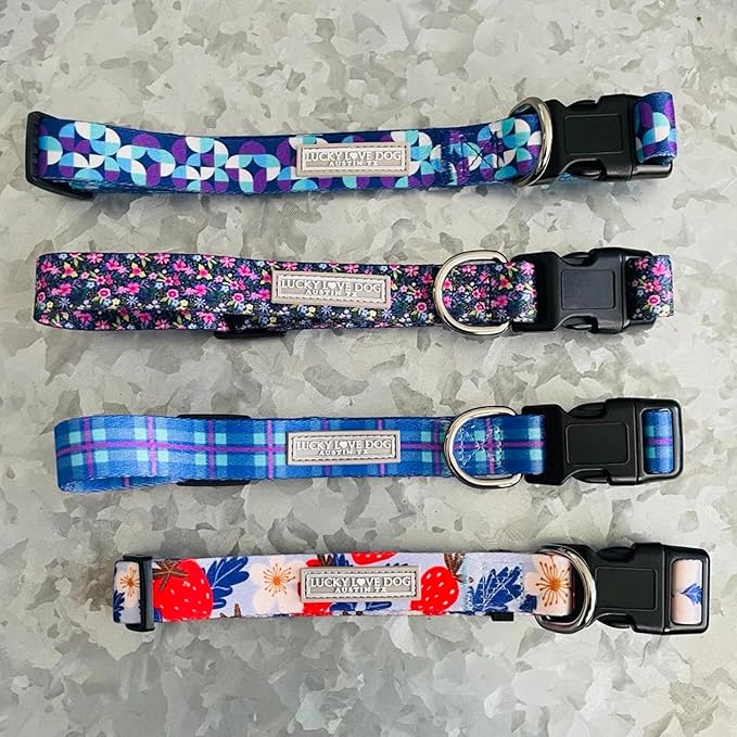 Lucky Love Dog - Adjustable Dog Collar with Easy Click Buckle for Small to Large Dogs, Durable, & Comfortable for Male & Female Dogs, Pet Collar for Puppies & Adult Ones - Jasper, Medium