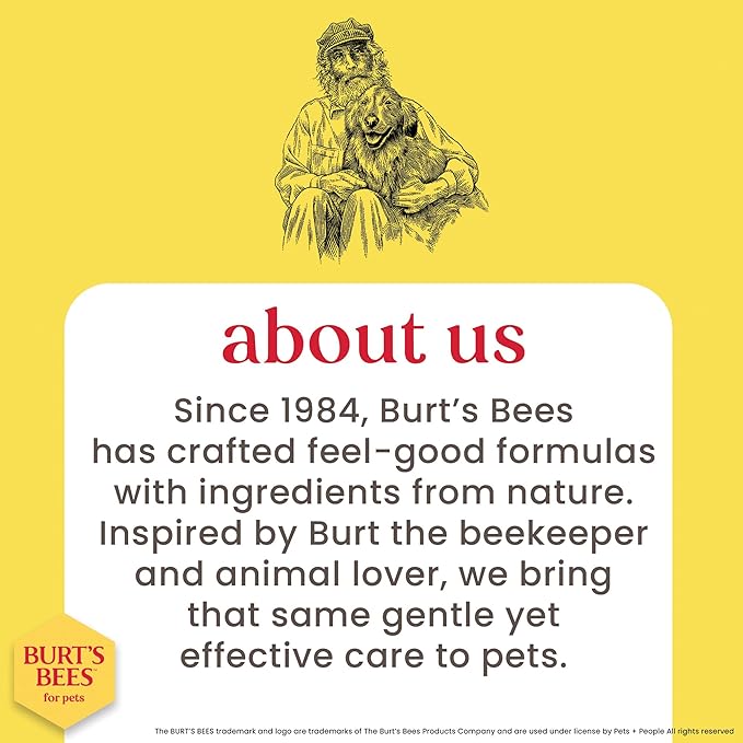 Burt's Bees Dog Wipes for Daily Grooming - Deodorizing Pet Wipes for Dogs, Cleans Paws & Face - A Waterless Bath & Dog Grooming Supply with Witch Hazel - Plant Based Dog Wipes, 100 Count