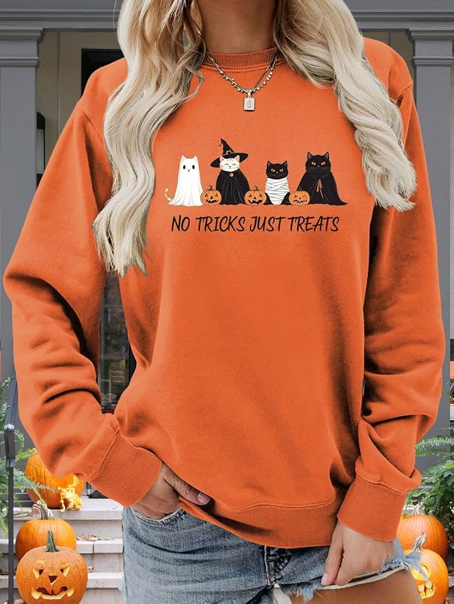 Womens Cat Print Hoodies Trendy Funny Cat Graphic Long Sleeve Sweatshirt Y2k Streetwear Hooded Pullover Tops
