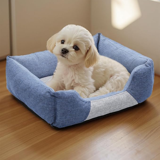 Athena Collection Small Dog Bed, 20 Inches Washable Dog Bed for Small Dogs Puppy Cats Pets, Cozy Soft Warming Fabric with Nonskid Bottom